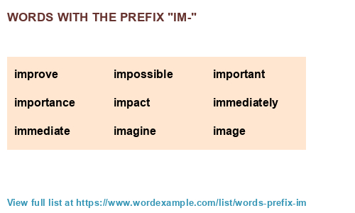 Words With The Prefix im 1 000 Results 