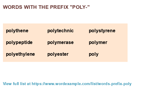 Words With The Prefix poly 1 000 Results 